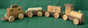 Handmade Wooden Four Piece Train by D and ME